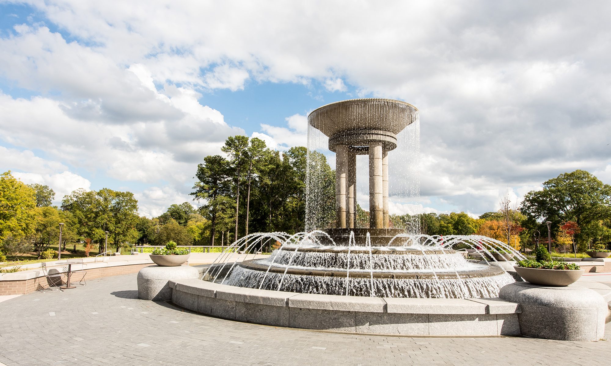 Water fountain at Cary Downtown Park