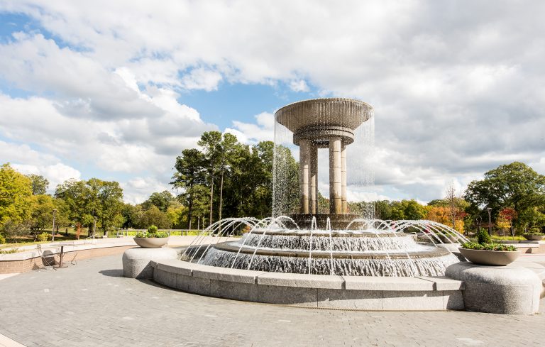 Water fountain at Cary Downtown Park