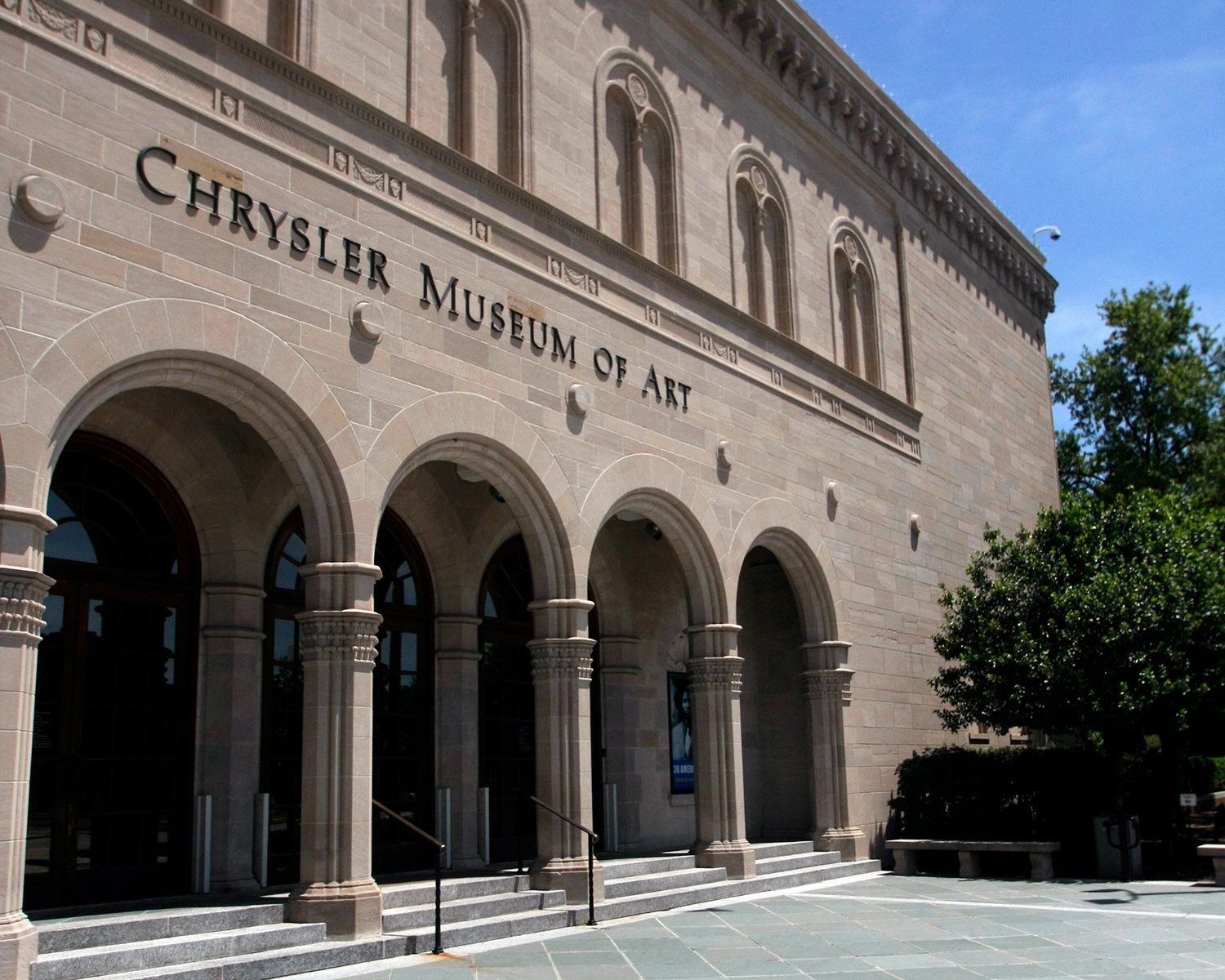 Front of Chrysler Museum of Art