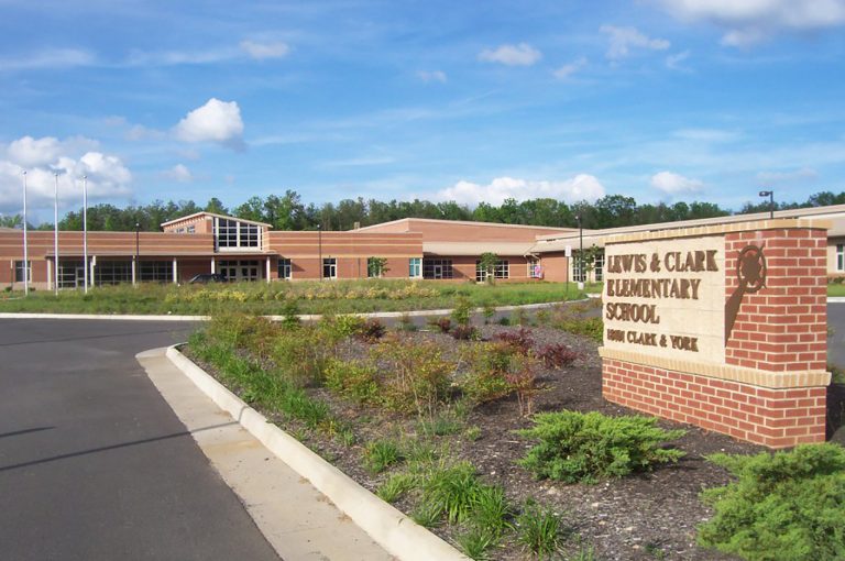 Exterior of Lewis & Clark Elementary School