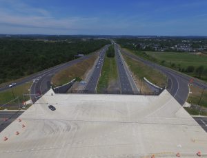 Aerial view of Route 7/659 interchange in Loudoun County