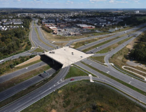 Aerial view of Route 7/659 interchange in Loudoun County
