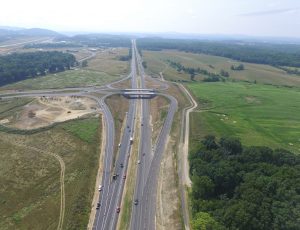 Aerial view of Southgate interchange