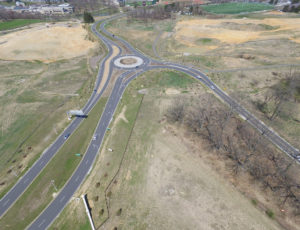 Aerial view of Southgate interchange