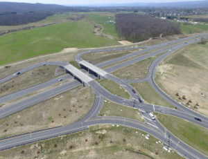 Aerial view of Southgate interchange