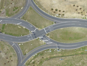 Aerial view of Southgate interchange