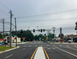 Street view of Todds Lane and Big Bethel intersection