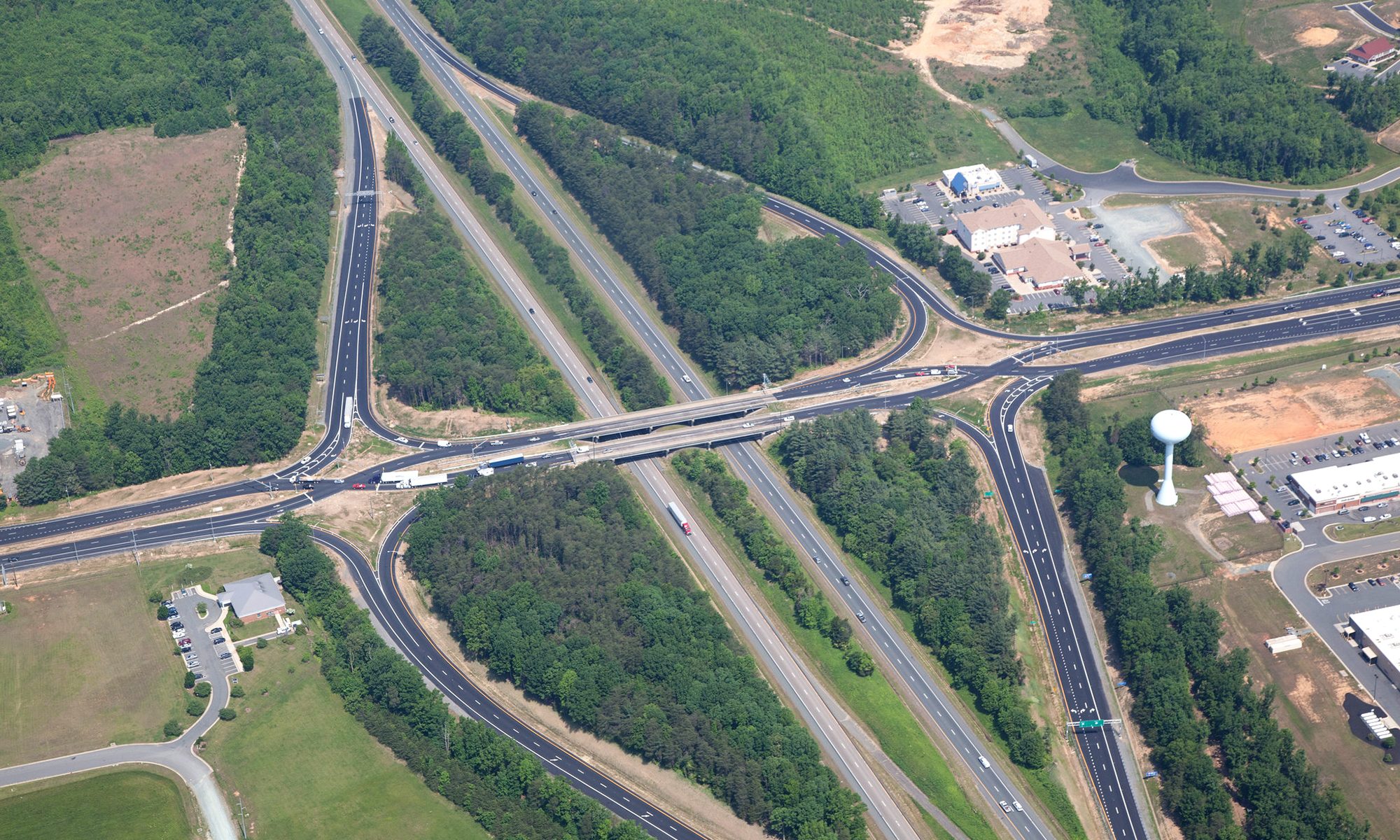 Aerial view of Zion crossroads