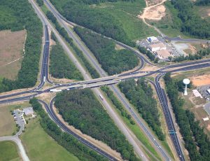 Aerial view of Zion crossroads