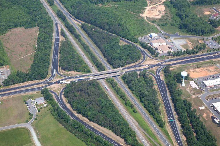 Aerial view of Zion crossroads