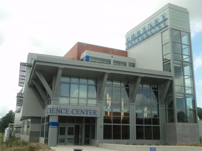 Exterior of Cheyney Carver Science Building