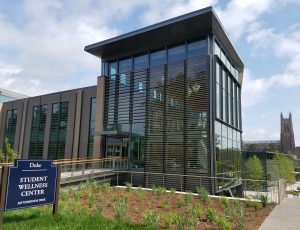 Exterior of Student Wellness Center at Duke University