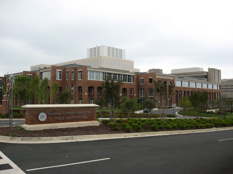 Exterior of Fairfax County Courthouse