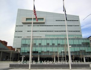 Exterior of George Mason University's Arlington II Founders Hall