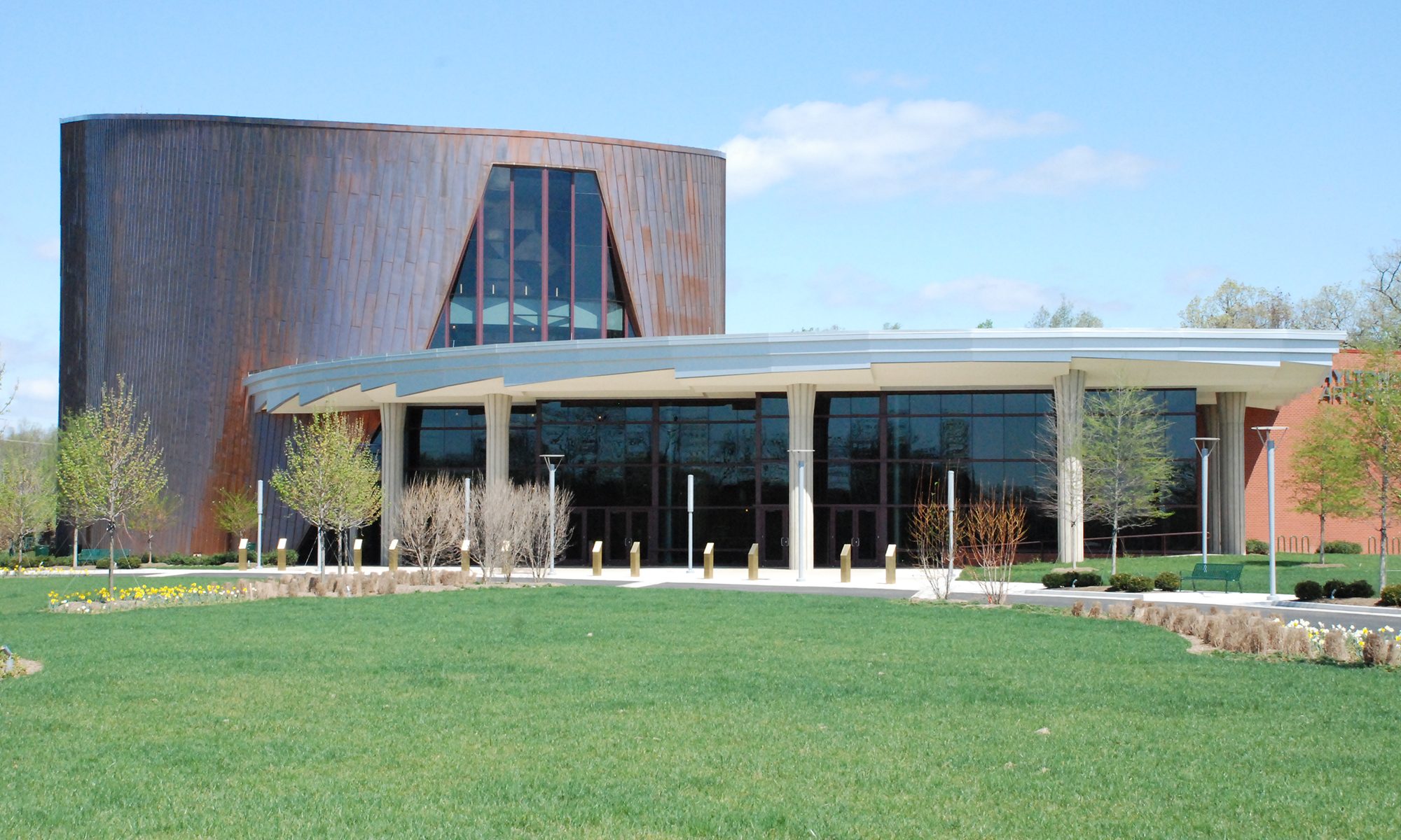 Exterior of George Mason University's Hylton Performing Arts Center