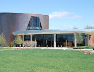 Exterior of George Mason University's Hylton Performing Arts Center