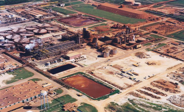 Aerial view of Gramercy Alumina Refinery