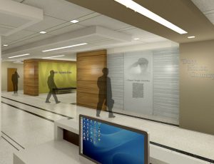 Rendering of Keller Army Community Hospital interior