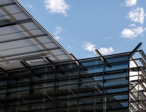 Building design details of Rubenstein Arts Center