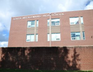 Exterior of South Mecklenburg High School building