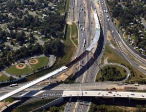 Aerial view of Springfield Interchange