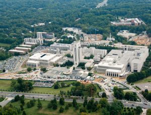 Aerial view of Walter Reed National Military Medical Center