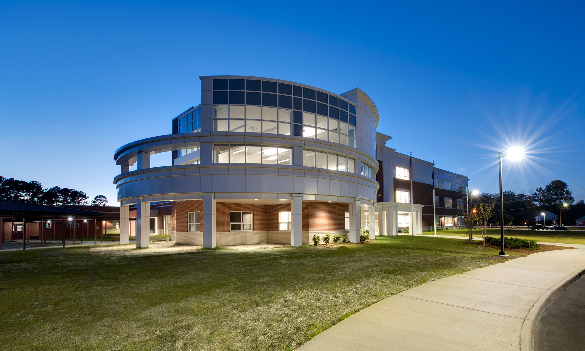 Exterior of James Blair Middle School