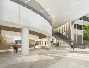 Rendering of Inova Schar Cancer Institute building