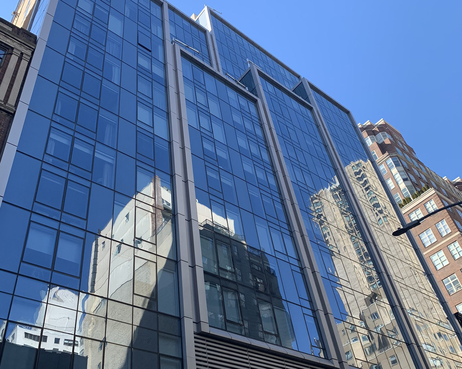 Exterior of residential building on the upper east side of Manhattan