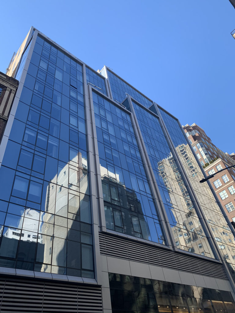 Exterior of residential building on the upper east side of Manhattan