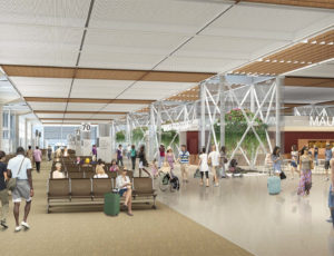 Hawaii Airport interior rendering