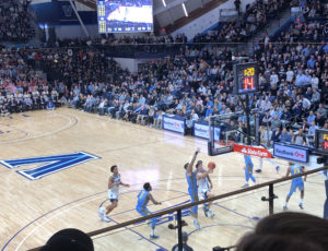 Basketball game at Finneran Pavilion