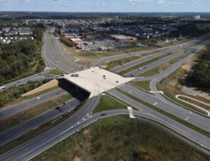 Aerial view of Route 7/659 interchange