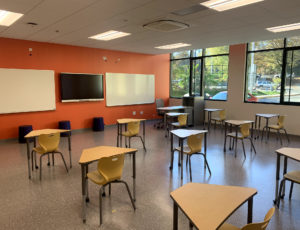 Classroom at Dorothy Hamm Middle School