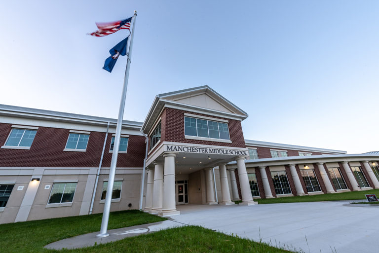 Exterior of Manchester Middle School