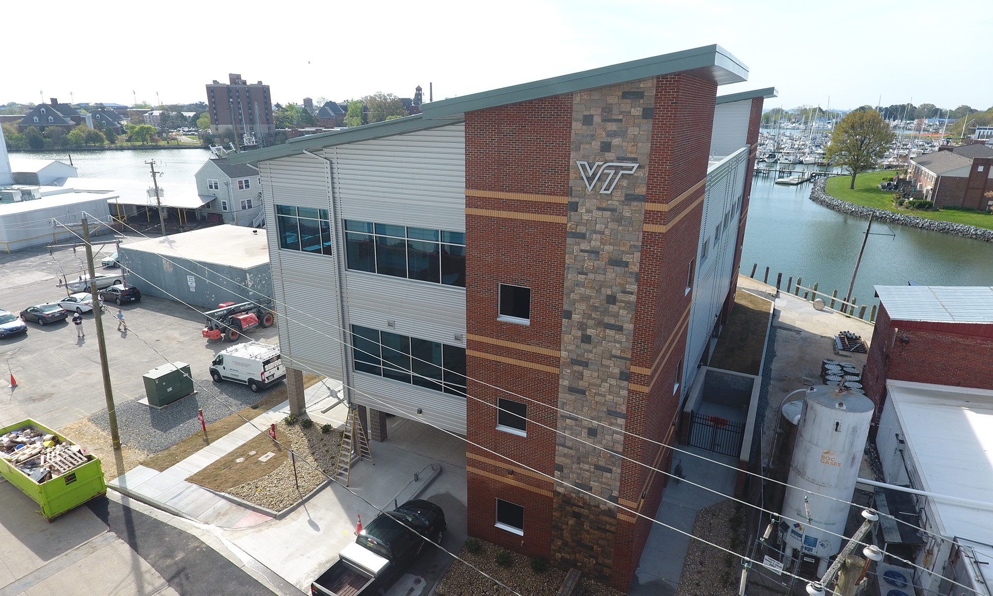 Bird's-eye view of Virginia Tech Seafood AREC