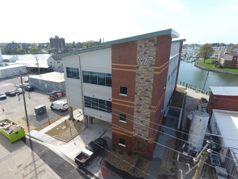 Bird's-eye view of Virginia Tech Seafood AREC