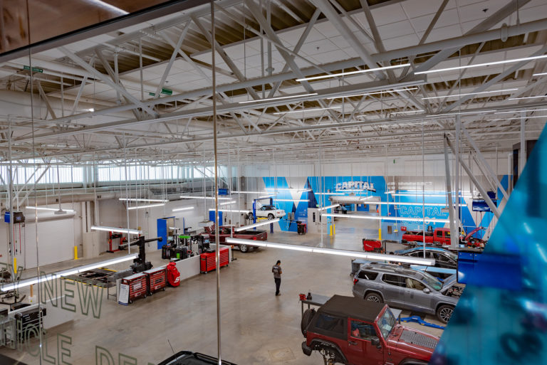 View of a lab at the Hendrick Center for Automotive Excellence