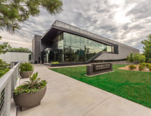 Exterior of the Wake Tech Community College Hendrick Center for Automotive Excellence